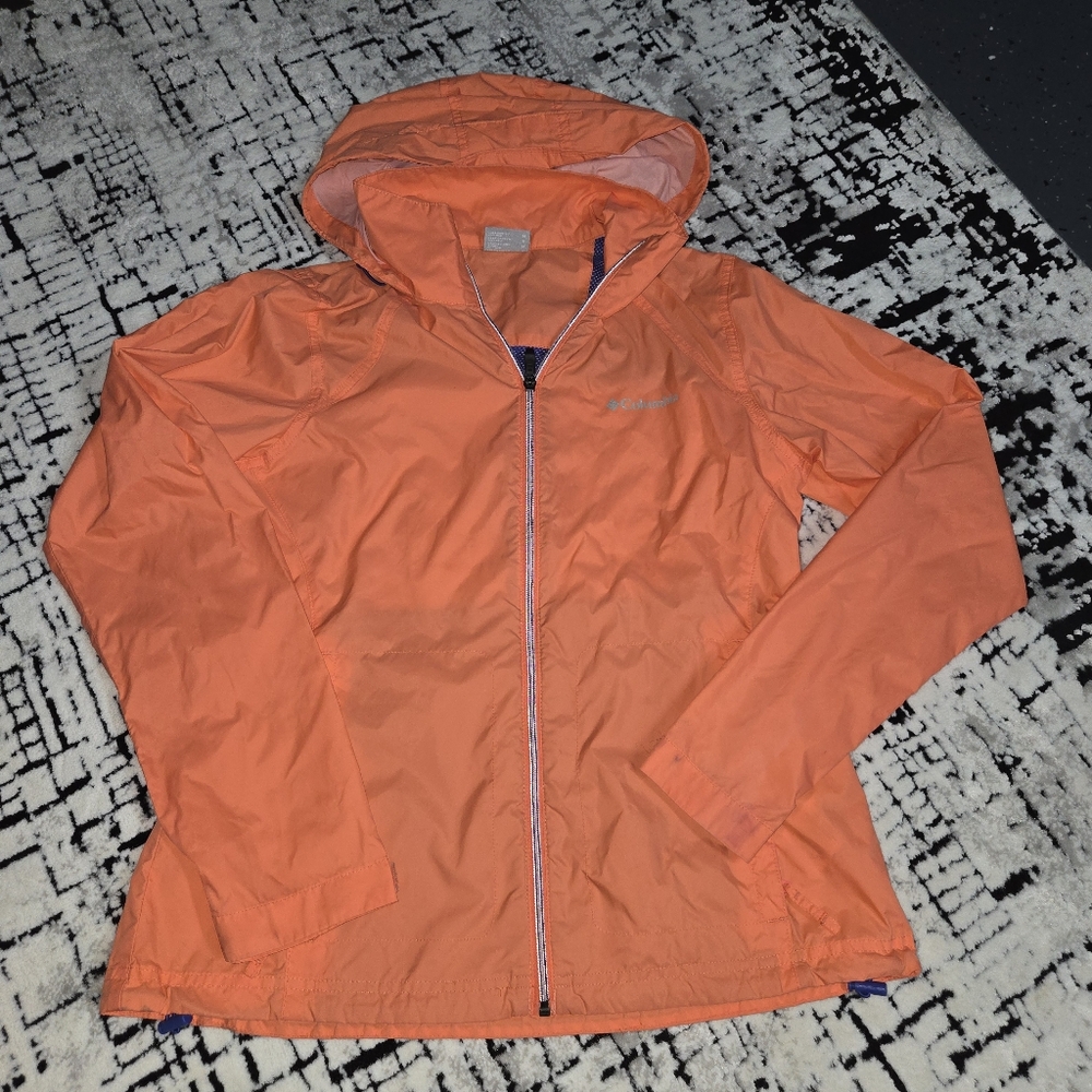 Columbia Orange/pink Jacket Lighy Weight